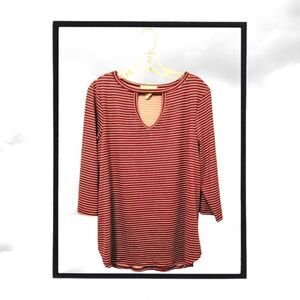 No Comment Plus Size Striped Top